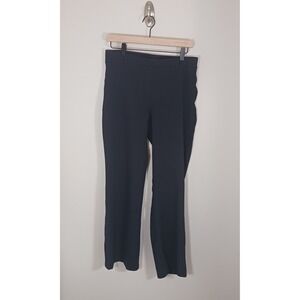 Quince Ultra Stretch Ponte Bootcut Pants Navy Womens Large 30 Inseam Pull On